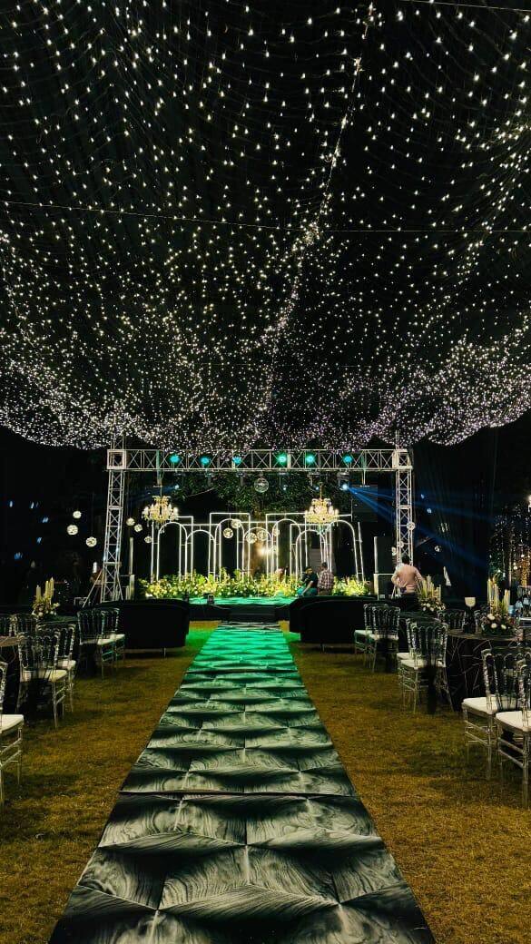 Destination wedding in Nainital - lakeside floral mandap
